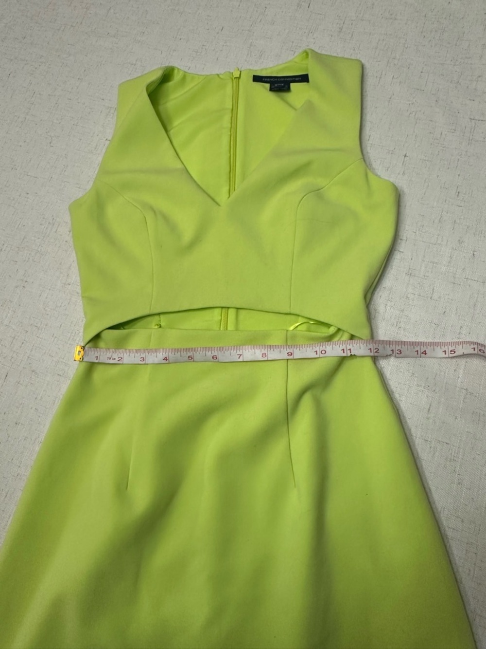 🩷French Connection Neon Lime Mini Dress - Picture 8 of 11